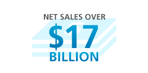Net Sales over $17 billion